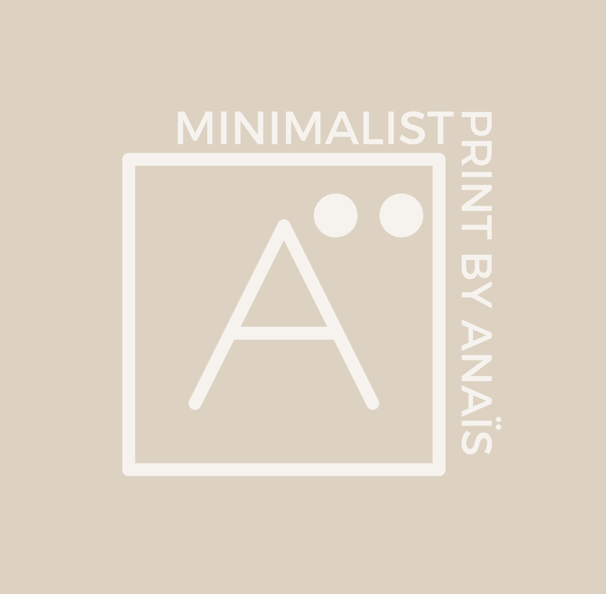 Minimalist Print by Anaïs logo in beige background for printable templates and invitations for event palnners and individuals